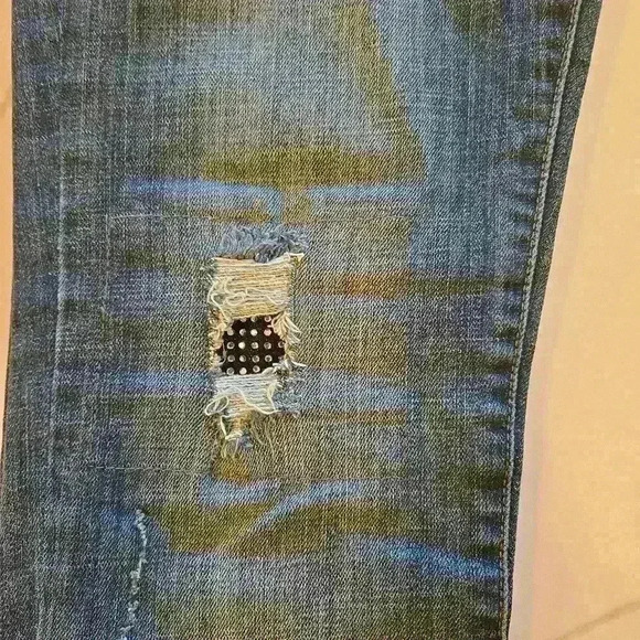 Rock&Republic Womens Berlin Distressed Embellished Stretch Skinny Jeans Size 10 - Picture 3 of 13